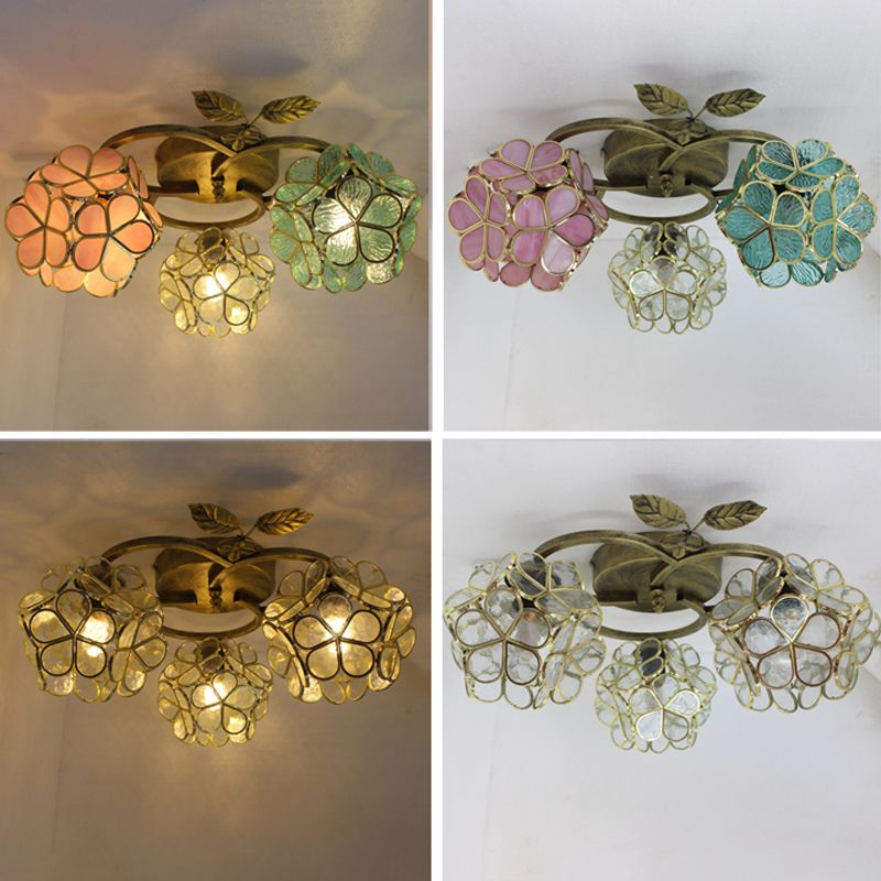 Creative Glass Flush Mount Ceiling Light Modern Flush Mount Ceiling Fixture