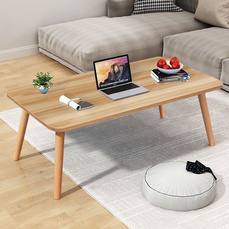 Contemporary Style Coffee Table Wooden 4 Legs Coffee Cocktail Table