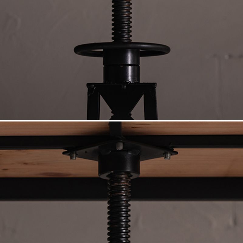 Industrial Black Iron Counter Stools Backless Indoor Bar Stool with Round Seat