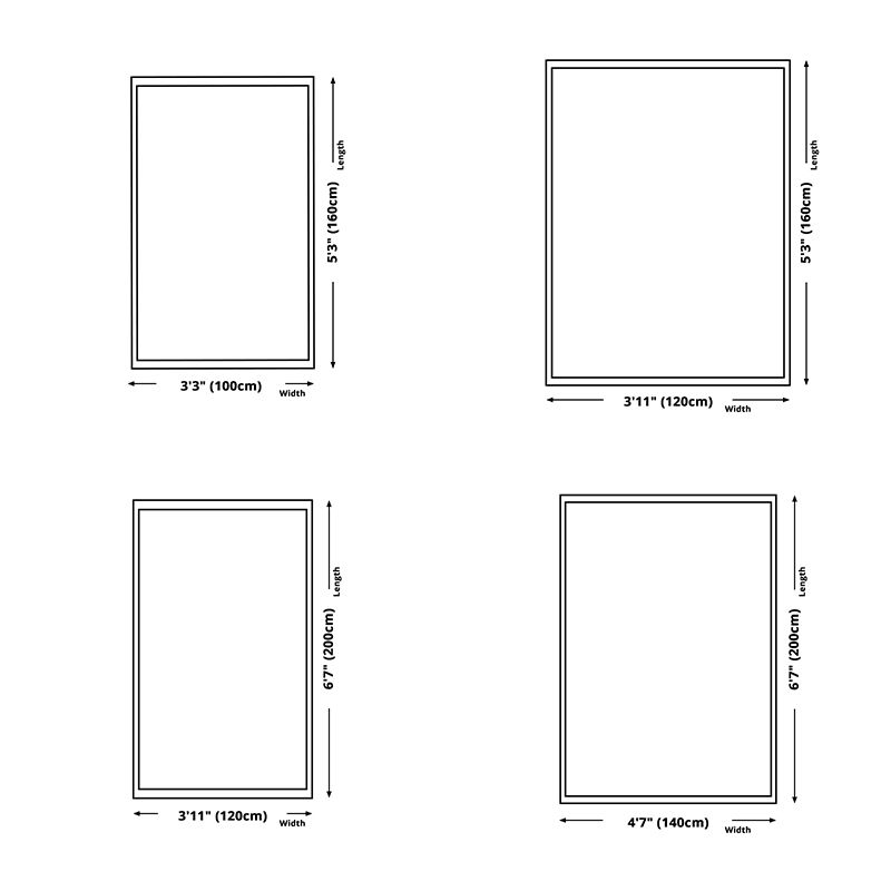 Lichtblauw modern tapijten polyester grafisch tapijt niet-slip achterste tapijt voor woonkamer