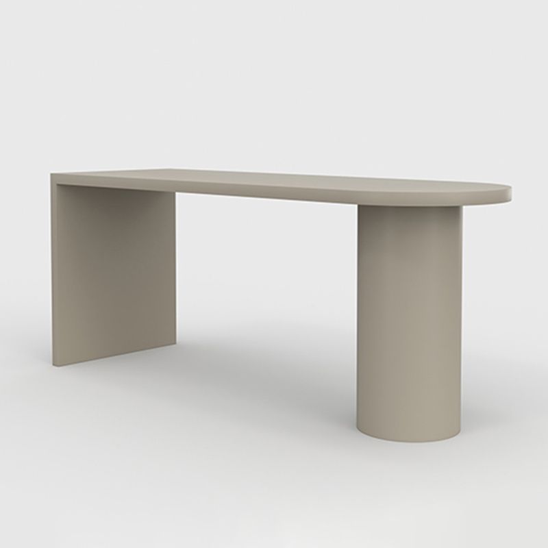 Modern Style Bar Table Solid Wood Bistro Bar Desk with Double pedestal