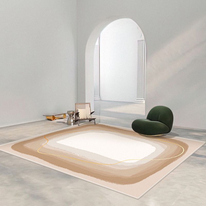 Novelty Colorblock Rug Morandi Color Modern Area Rug Polyester Easy Care Carpet