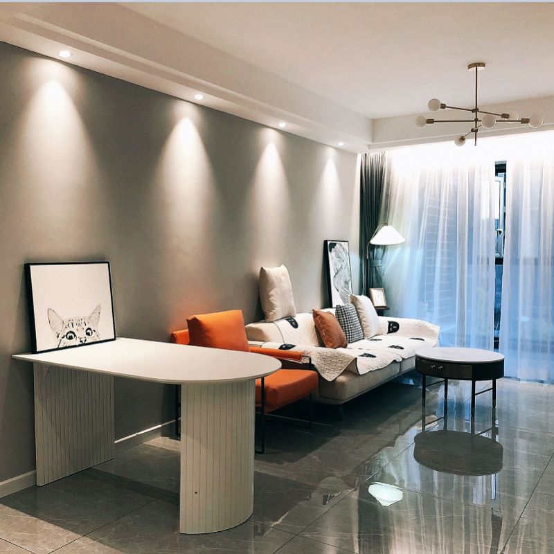 White Dining Table Contemporary Style Dinette Table for Kitchen Home