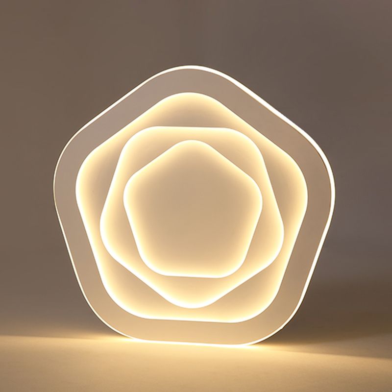 Nuevo soporte empotrado de acrílico moderno blanco de 1 luz LED para montaje en superficie, luces de techo para dormitorio