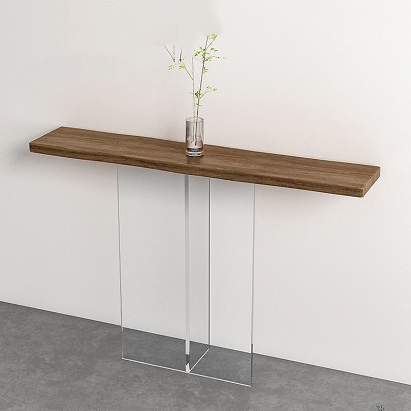 Contemporary Acrylic Console Table 11.8" W Rectangle End Table