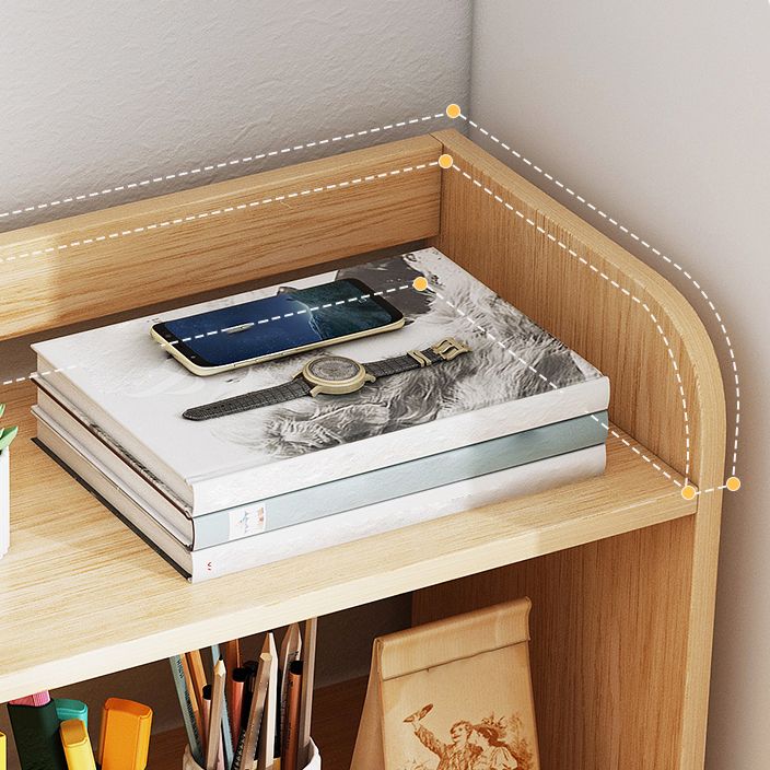 Light Brown Modern Style Bookshelf Engineer Wood Bookcase for Home