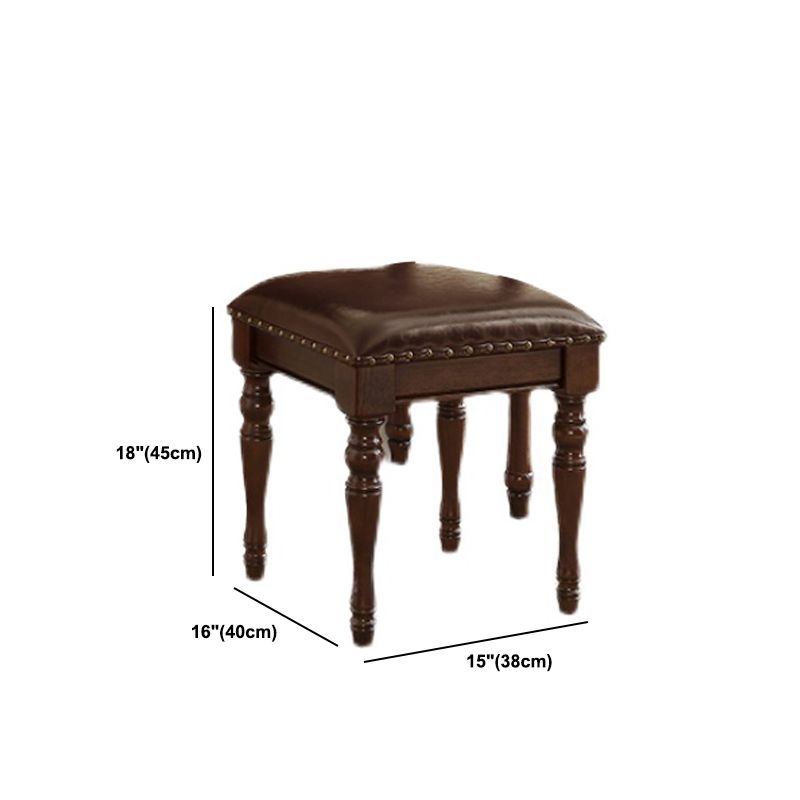 Traditional Rubberwood Bedroom Storage Box 3 Drawer Vanity Tables