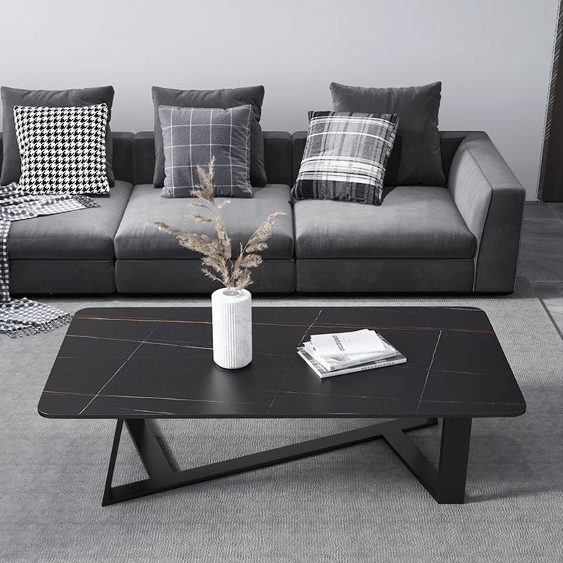 Single Slate Rectangle Coffee Table Modern Minimalist Coffee Table