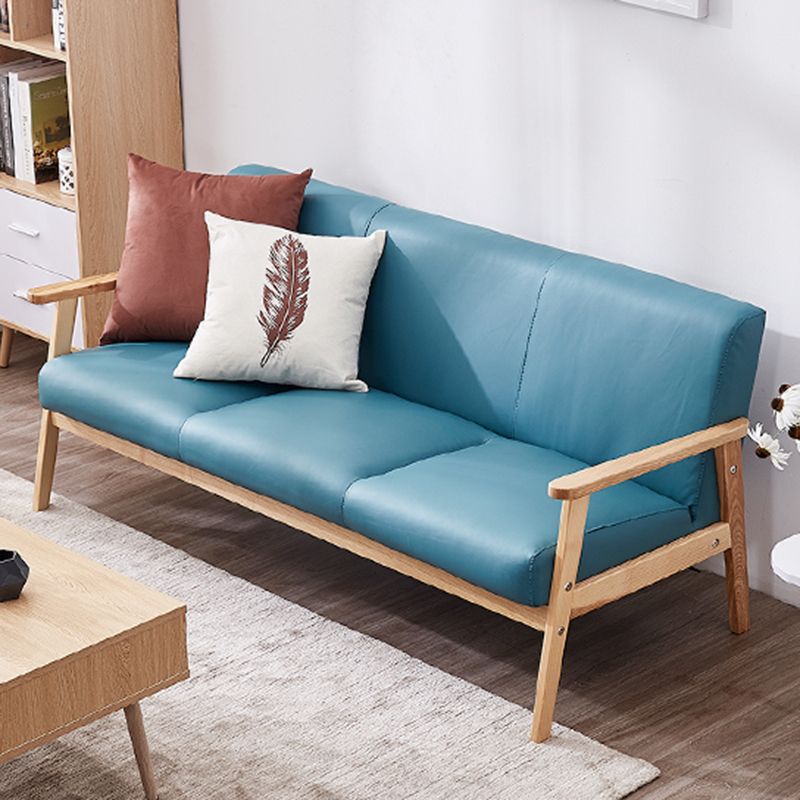Modern Faux Leather Sofa Set Standard Tight Back Settee Couch