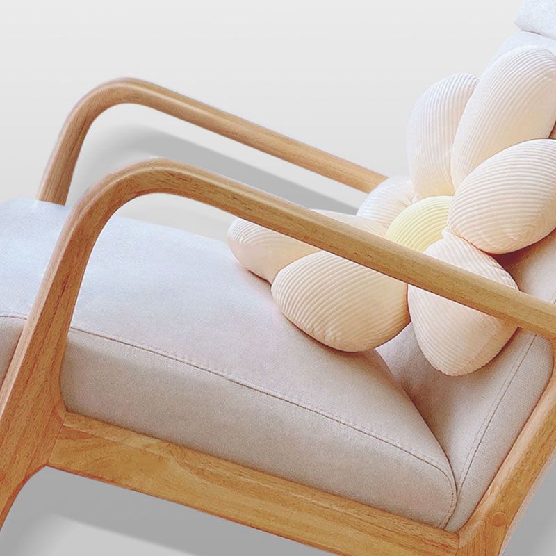 Contemporary Rocking Chair Upholstered Antique Finish Rocking Accent Chair