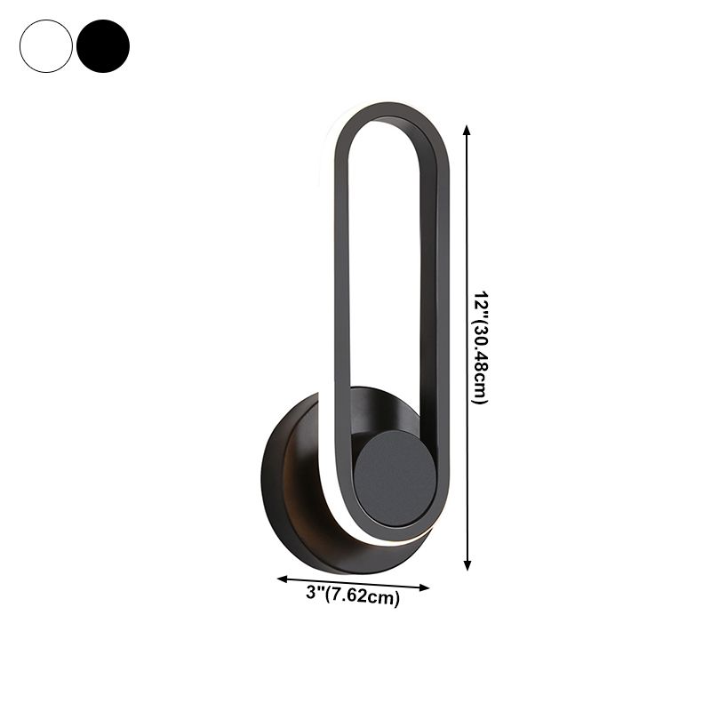 Single Light Geometric Shape Wall Lighting Modern Style Metal Wall Light Sconce