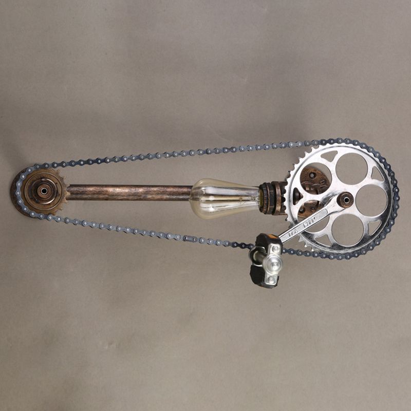 Riegel antike Bronze Eisenwandhalterung Lampe Industriewasserrohrleitungsleuchte