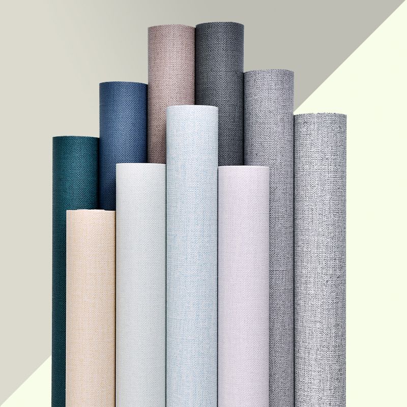 Simplicity Solid-Colored Wallpaper Roll Multi Color Non-Pasted Wall Art for Bedroom