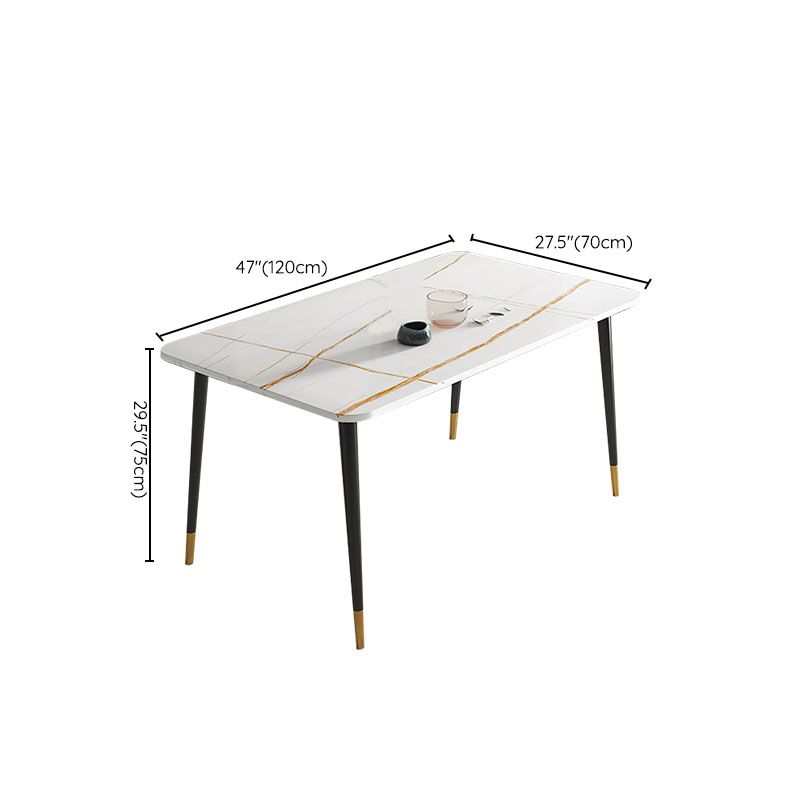 4 Legs Dining Room Table Sintered Stone Furniture for Kitchen