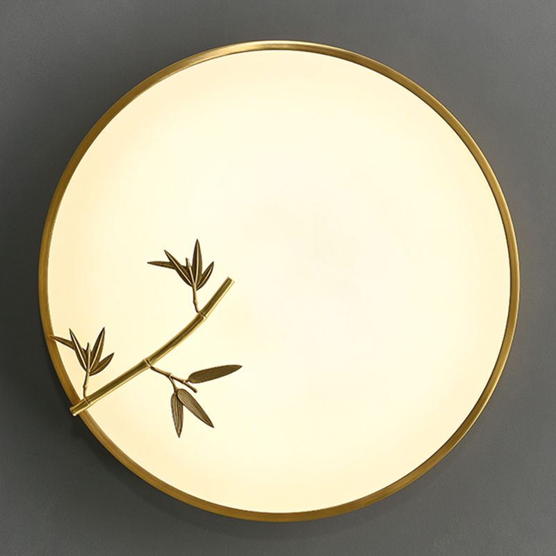 Lampe encastrée de forme ronde en métal moderne, plafonnier à 1 lumière