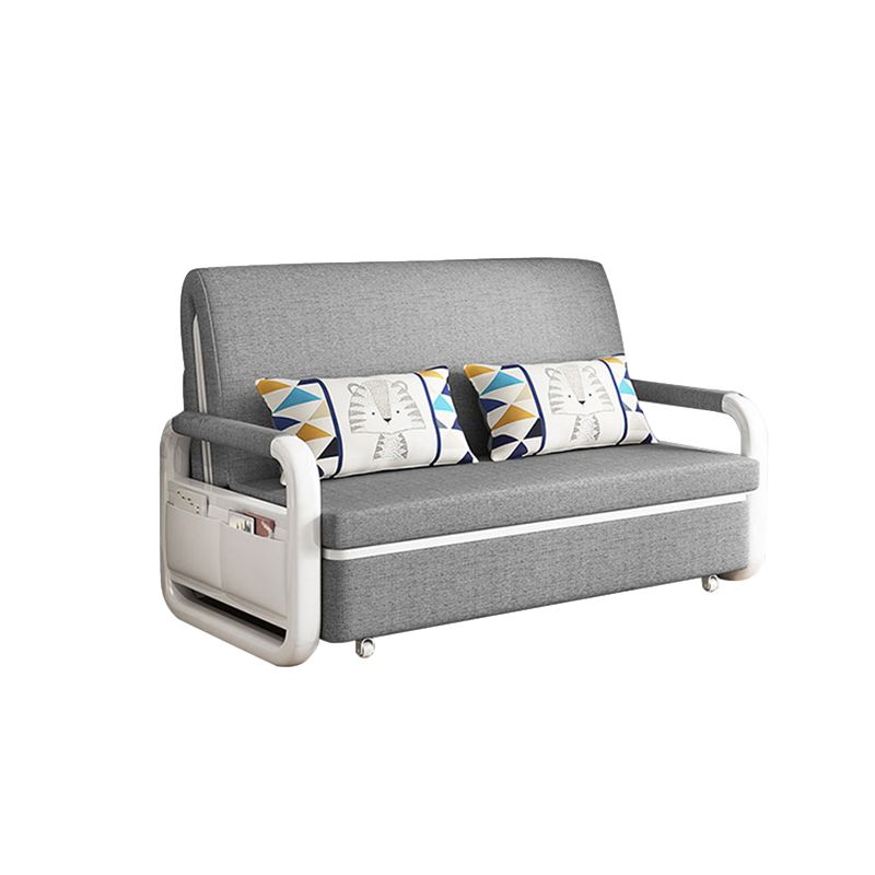 Cotton Blend Slipcovered Convertible Contemporary Bed Sofa Couch