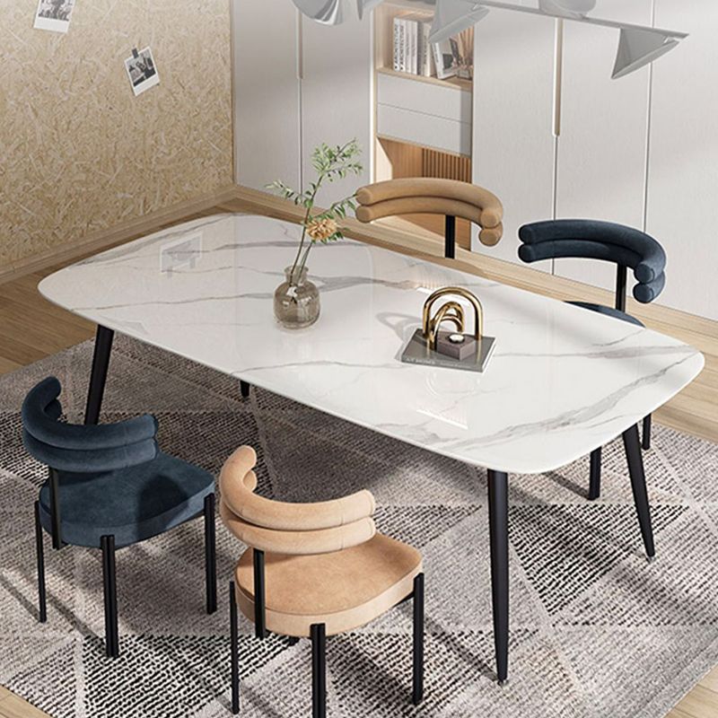 Contemporary Home Side Chair Upholstered Armless Dining Chairs