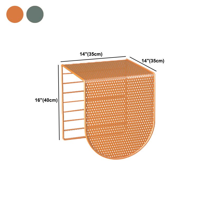 Mid-Century Modern Square Coffee Table with Iron Top and Iron Base
