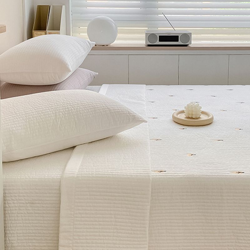 Bed Sheet Bear Head Print Polyester Non-pilling Breathable Bed Sheet Set