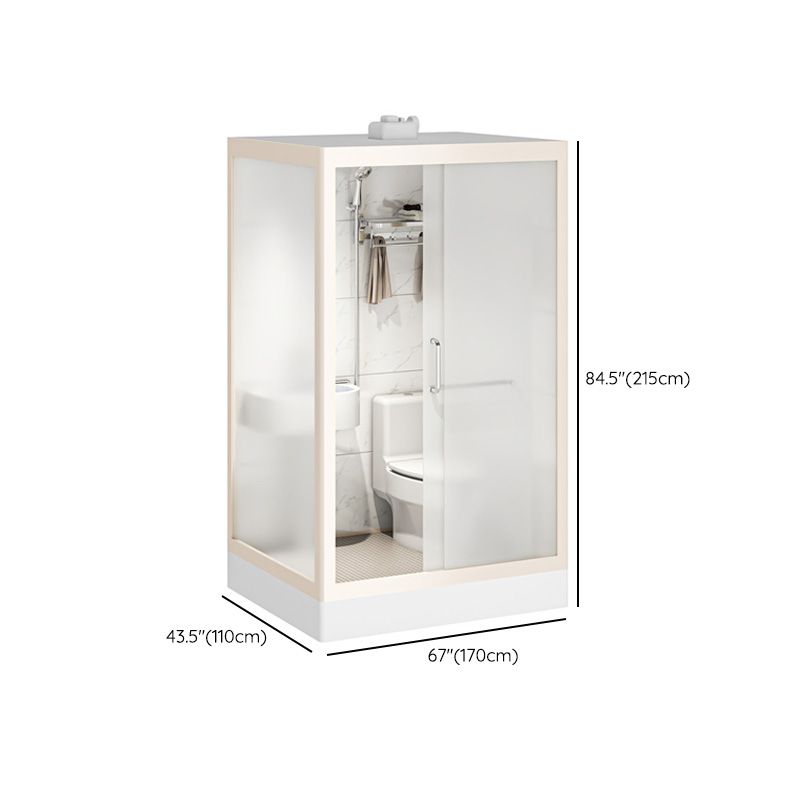 Rectangular Sliding Shower Enclosure Framed Shower Enclosure in White