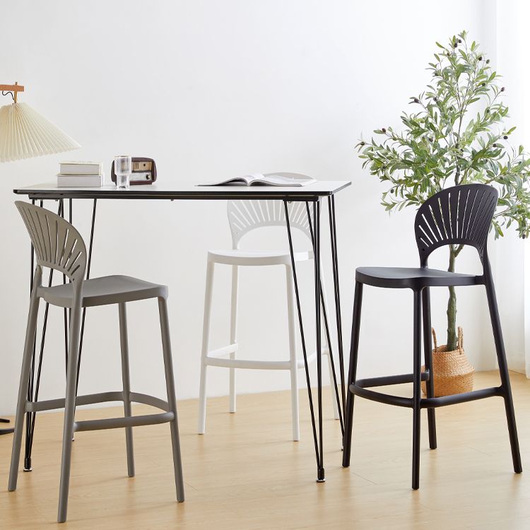 Modern Stackable Bar-stool Plastic Counter Bar Stool for Home
