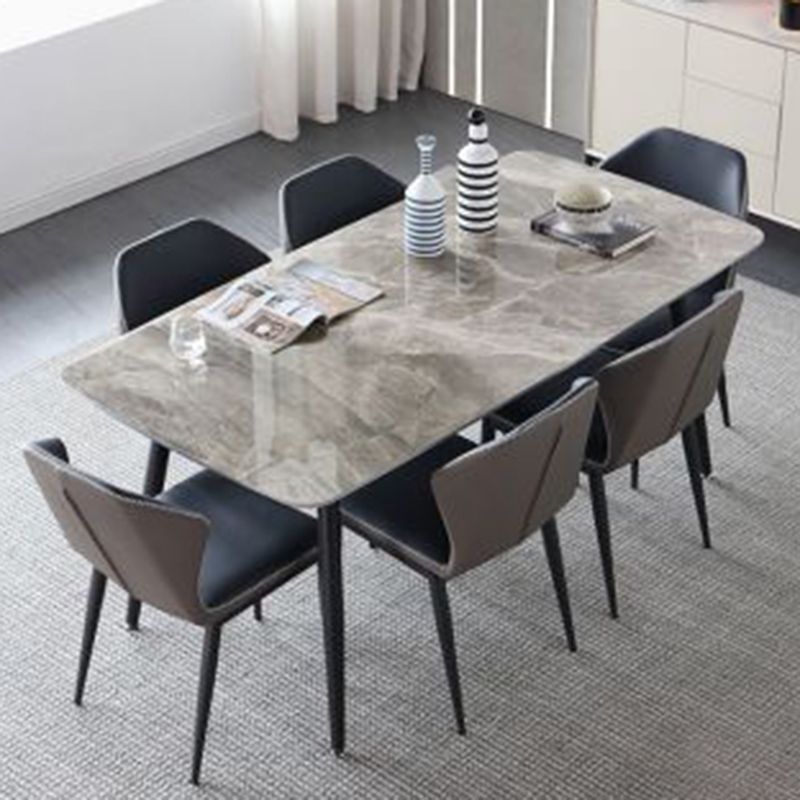 Contemporary Style Polyurethane Wingback Dining Chair 19" Wide for Home