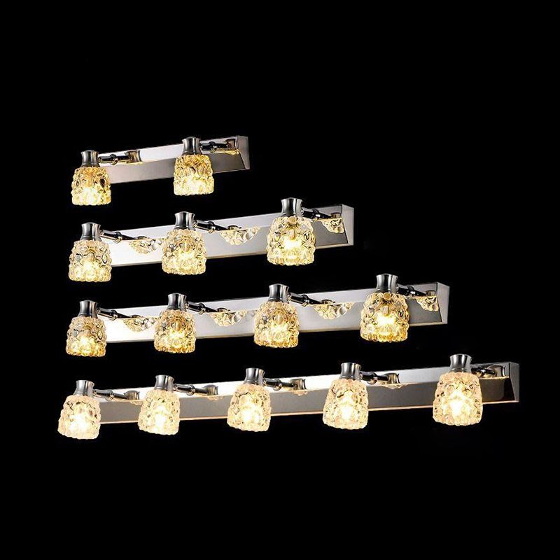 Miroir de maquillage simple clair nordique moderne de salle de bain en verre miroir de lampe miroir de lampe