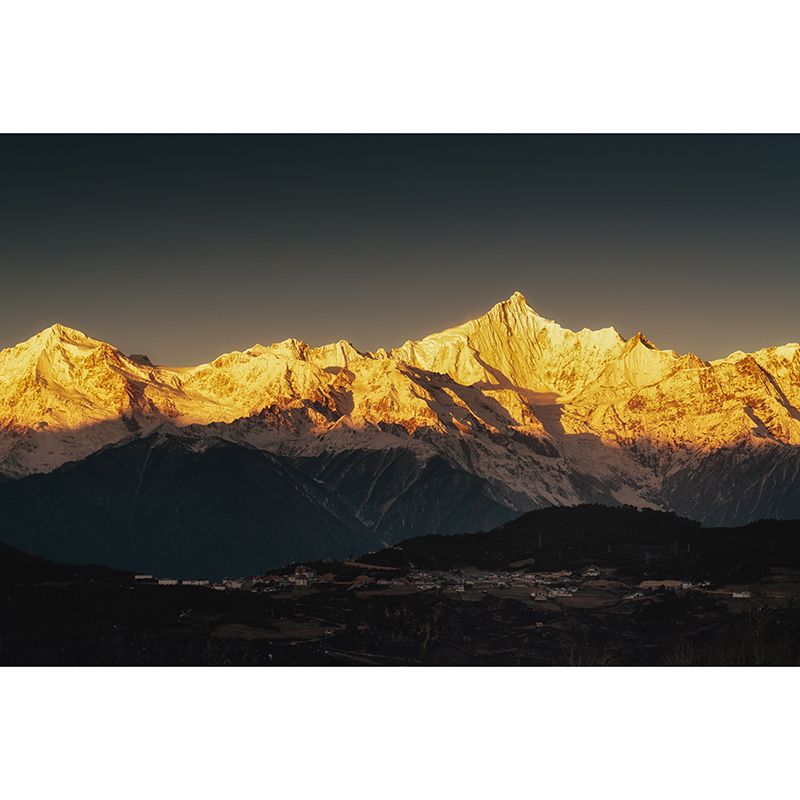 Modern Style Wall Mural Wallpaper Mountain Range Living Room Wall Mural