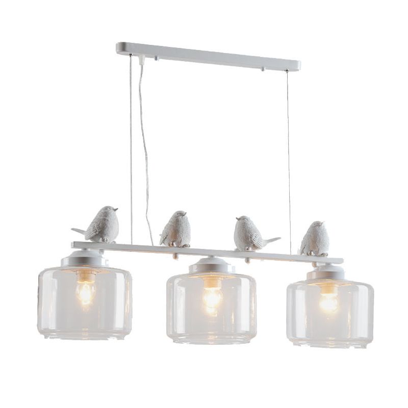 Modern 3-Light White Island Lighting Design for Dining Room