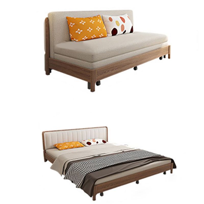 31" Wide Scandinavian Sleeper Sofa Futon Wood Foldable Sleeper Sofa