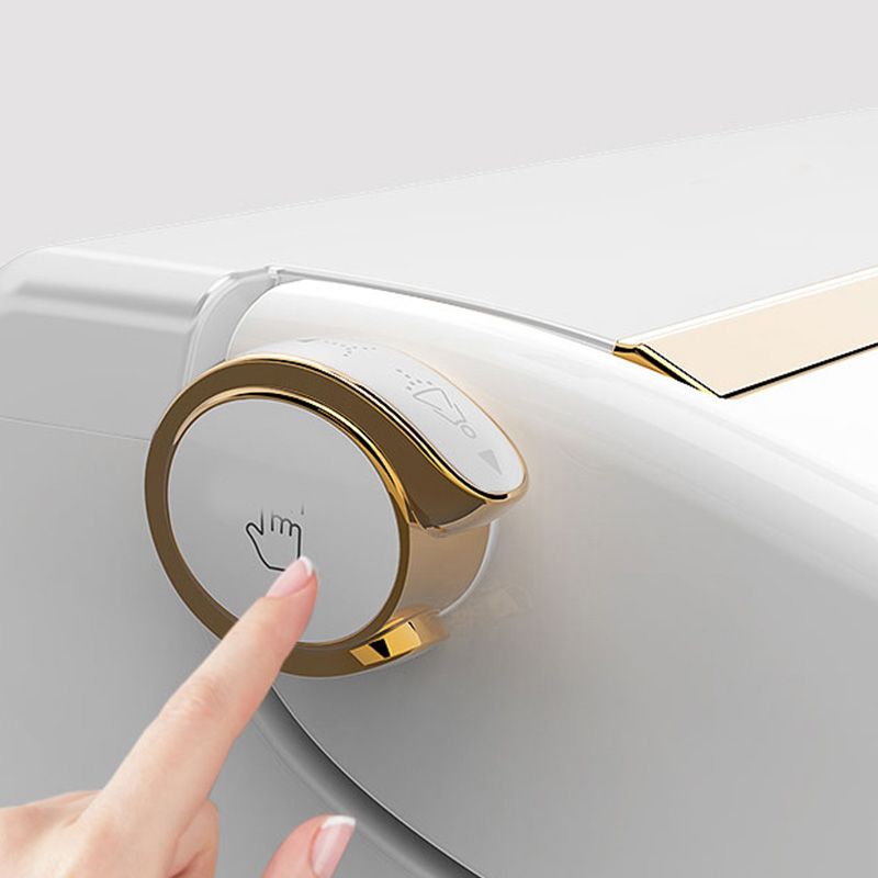 Contemporary Wall Hung Toilet Set Finish with Heated Seat in White