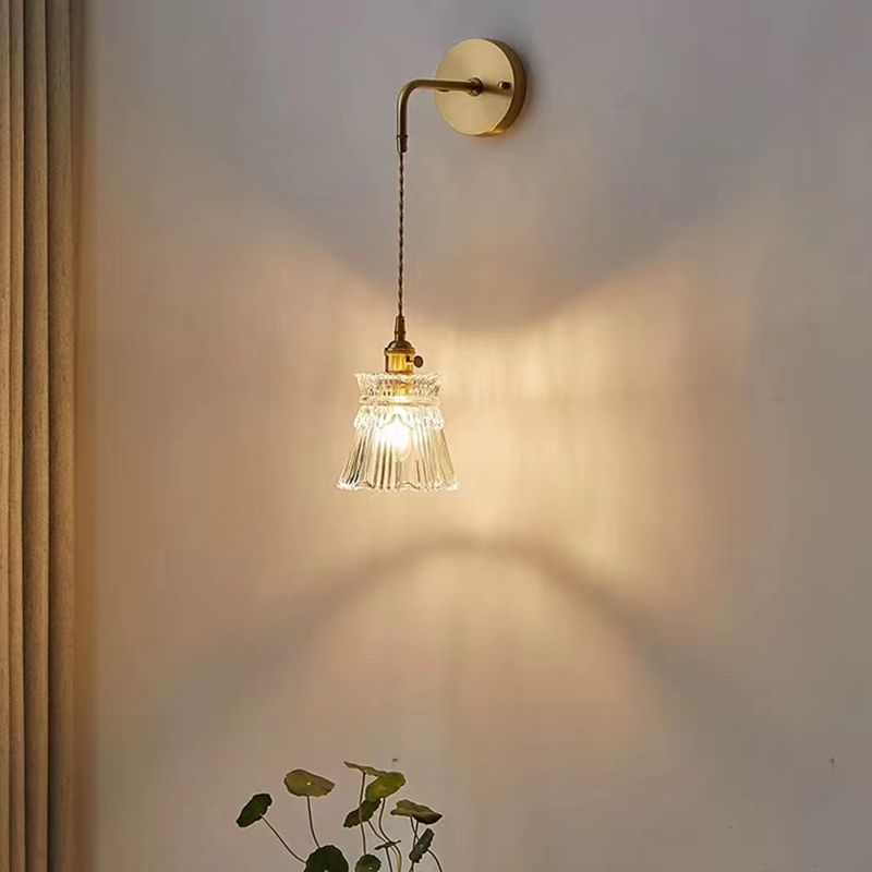 Modern Simple Wall Mounted Lamp Glass Wall Sconce for Living Room