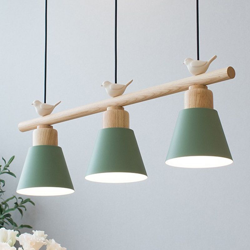 Kids Bowl Suspension Pendant Metal 3 Lights Cluster Pendant Light