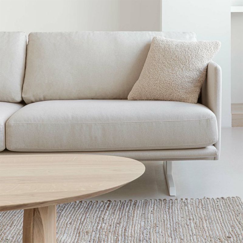 15" H Wood Irregular Cocktail Table Nordic Sled 1 Single Coffee Table