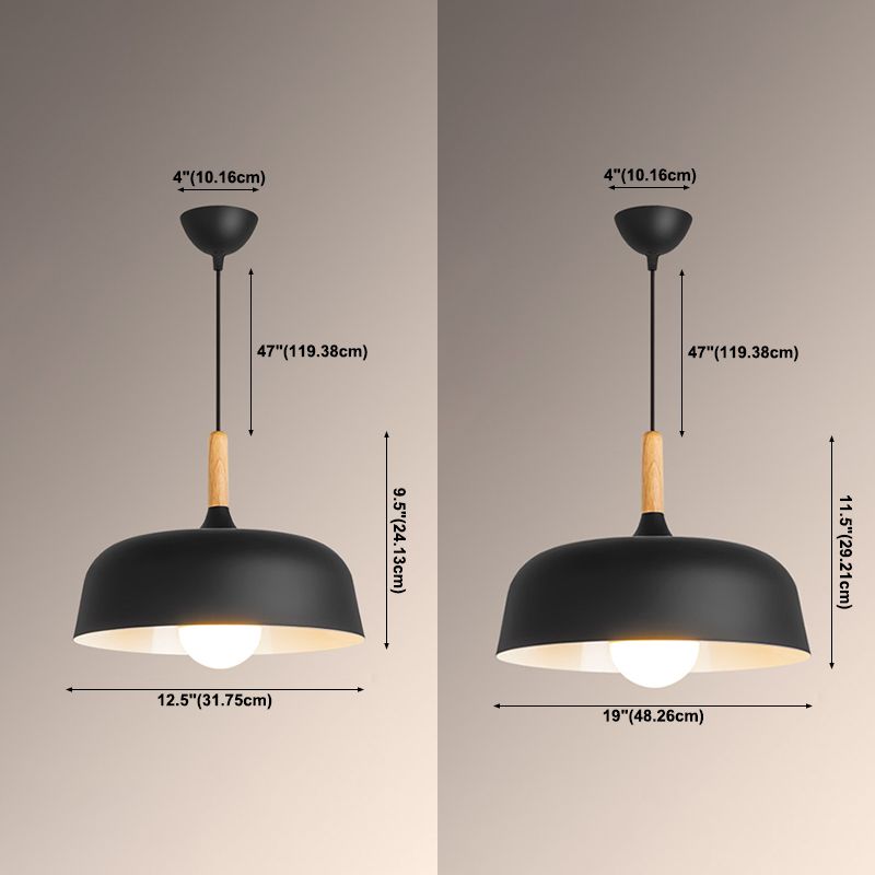 Cercle 1-Light Plafond Pendant Light Light Aluminium Lampe suspendue pour salle à manger