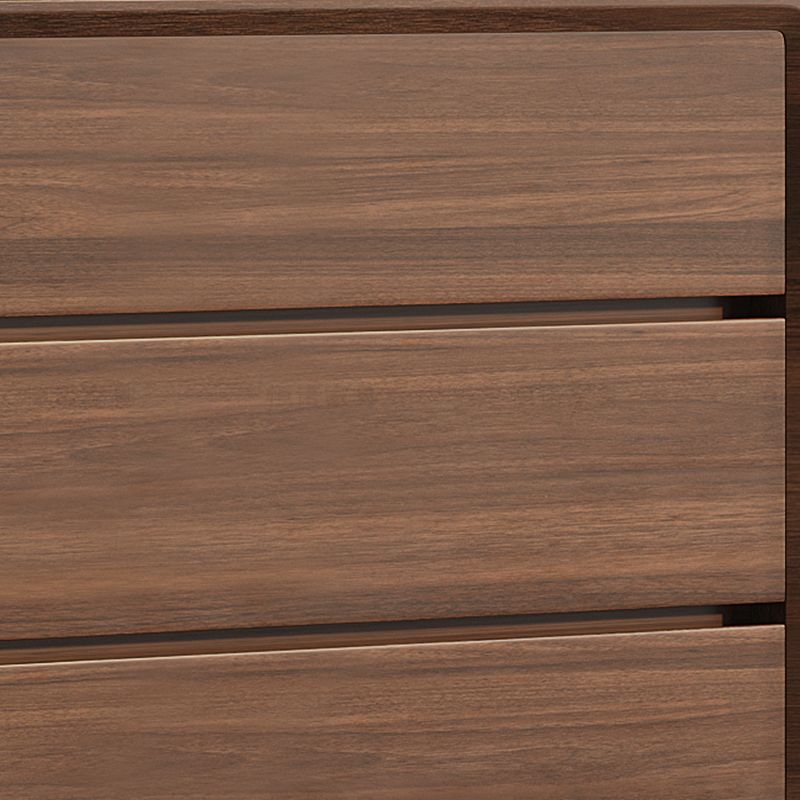Modern Brown Wood Cabinet Water Resistant Side Cabinet with Drawer