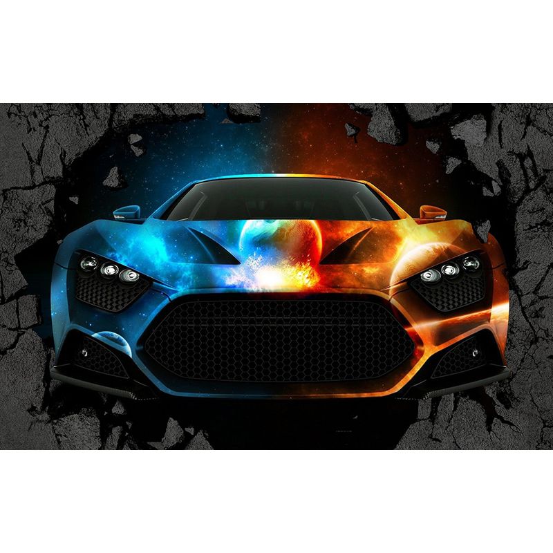 Light Color Car Mural Wallpaper for Decoration Industrial Living Room Wall Covering