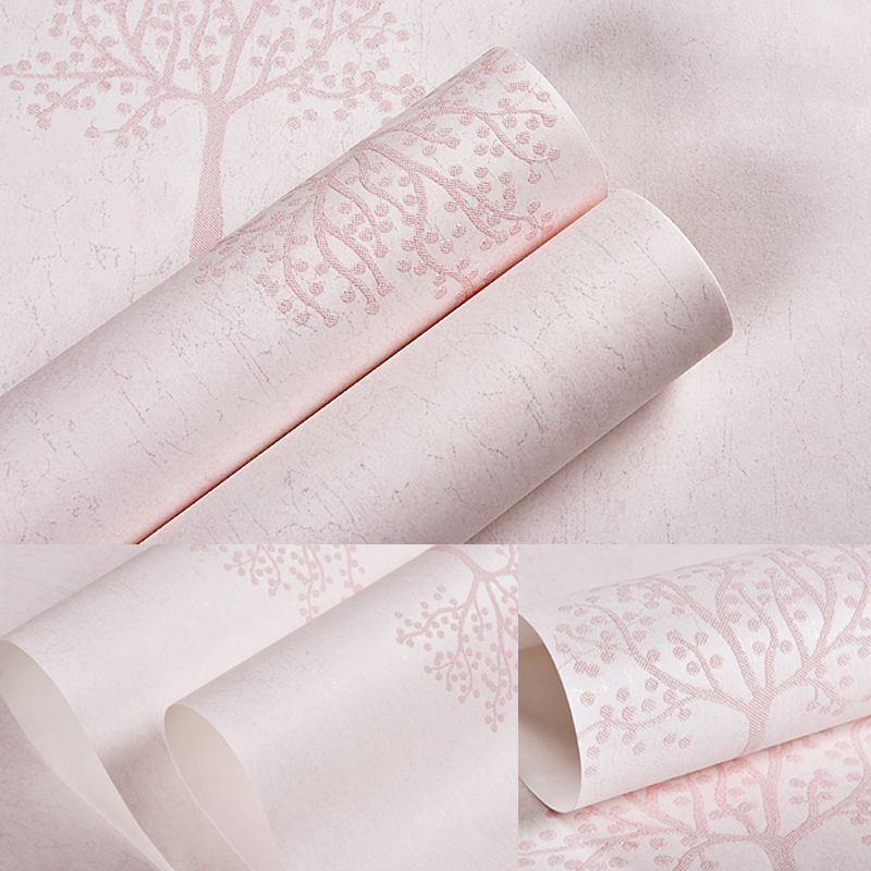 Waterproof Tree Pattern Wallpaper 31' L x 20.5" W Farmhouse Wall Art for Living Room