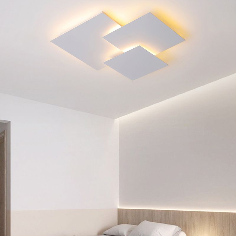 Geometric Acrylic LED Flush Mount Matte White Cluster Ceiling Flush Lighting