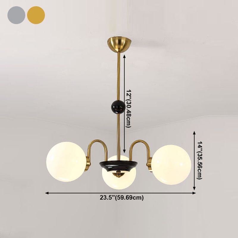 Luminaires de lustre en métal.