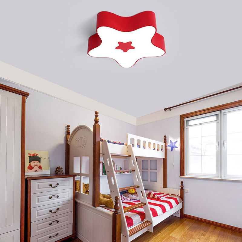 Pentagramma Forma LED Lampada da Soffitto Acrilico Moderno 1 Luce Flush Mount per Classroom