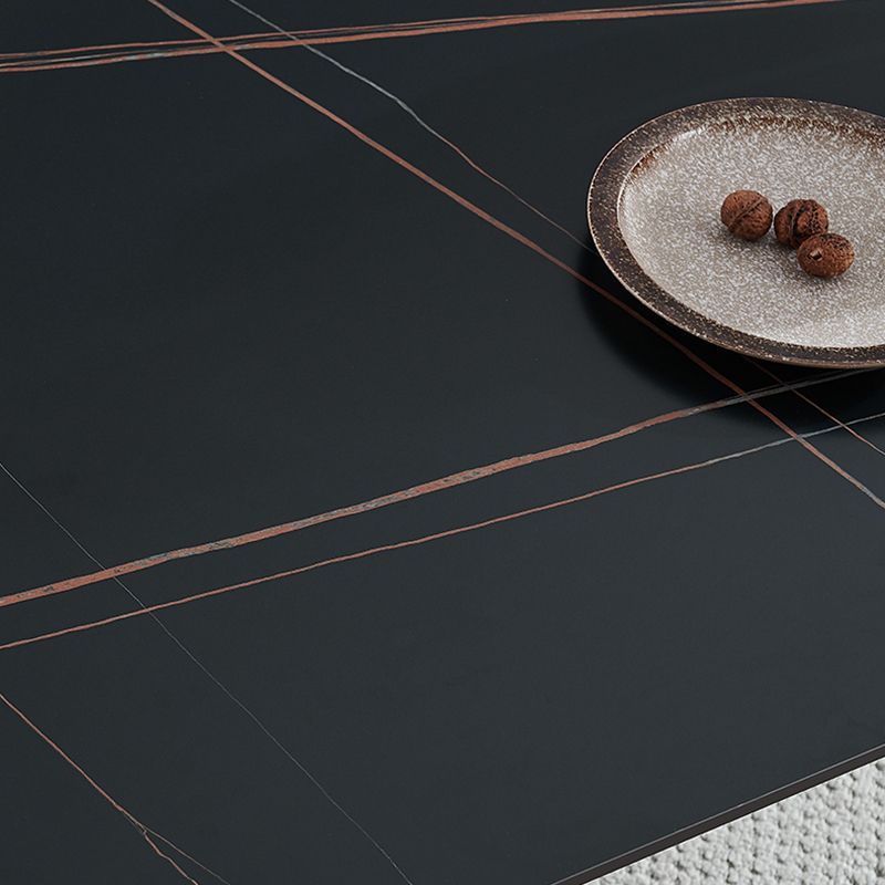 Tavolo da pranzo contemporaneo Sinterizzato Sinterato Tavolo da pranzo con 4 gambe di metallo