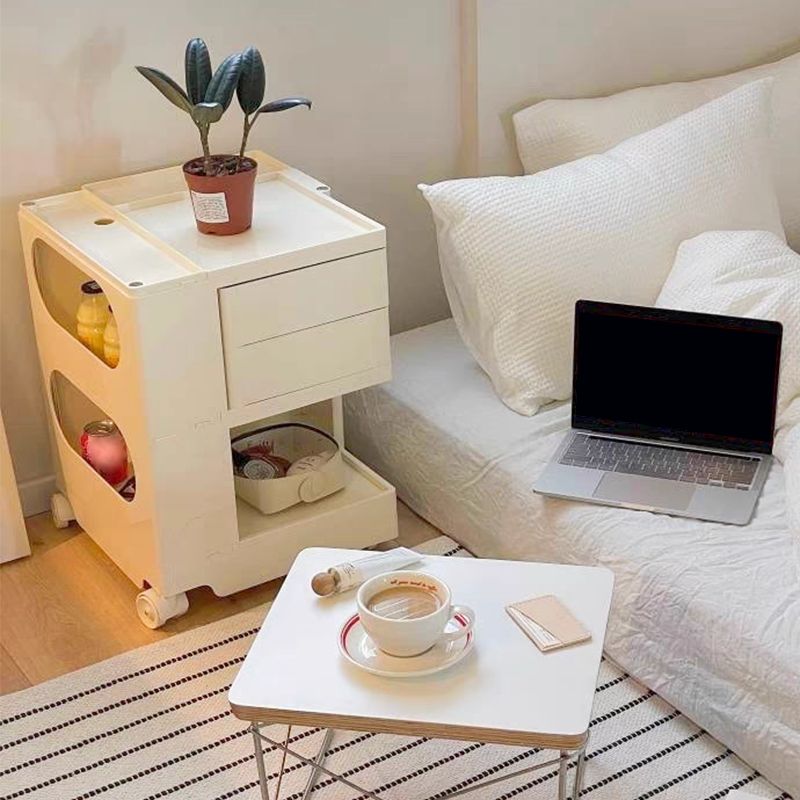 Modern Accent Side Table Square Metal Living Room Corner Table