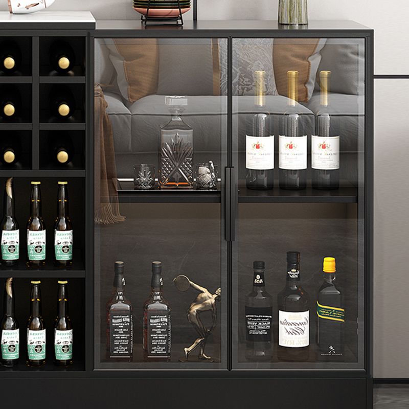 Rectangle Counter Height Table Modern Bar Dining Table with Shelves