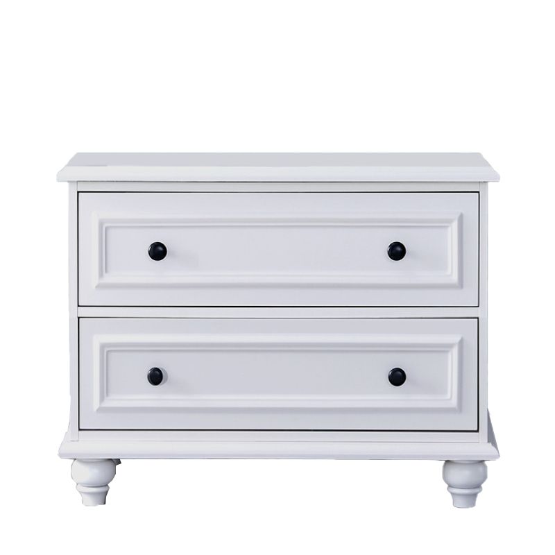 Contemporary Engineered Wood Storage Chest Home Chest in White with Drawers
