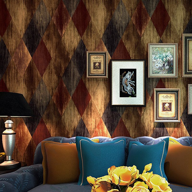 American Country Harlequin Wallpaper for Bedroom and Dining Room Non-Pasted 33' x 20.5" Wall Decor