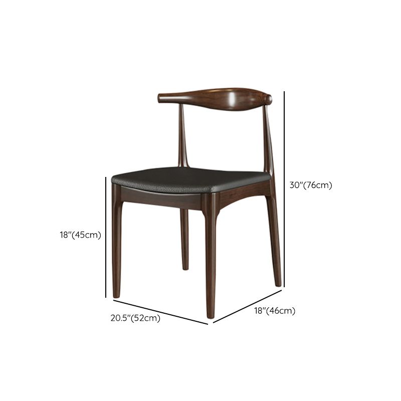 Brown Solid Wood Furniture with Cow Horn Chairs 1/5/7 Pcs Modern Dinette Set