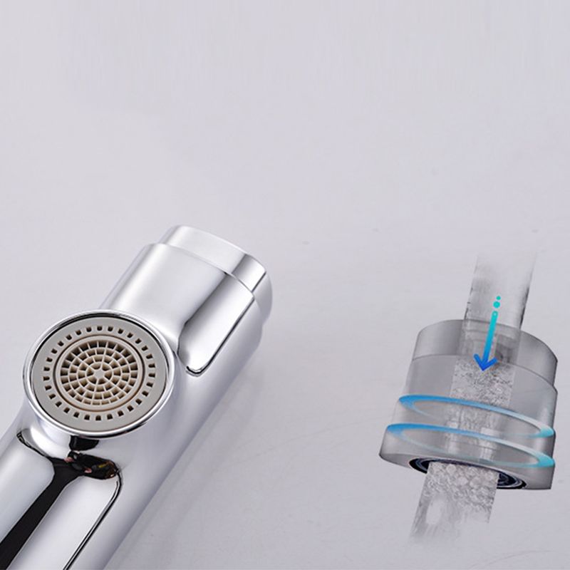 Contemporary Vessel Faucet Pull-out Faucet with One Knob Handle