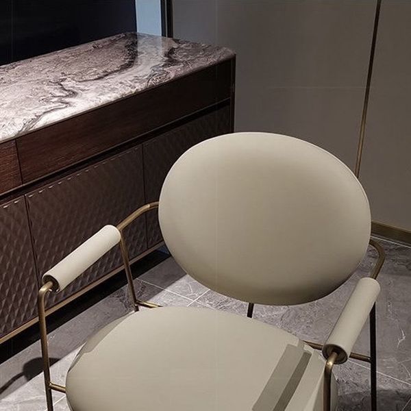 Gold Legs Dining Arm Chair Glam Dining Room Upholstered Chair