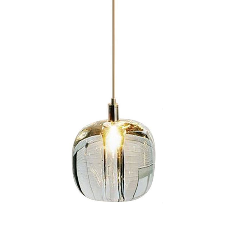 Lumière suspendue contemporaine en verre coloré